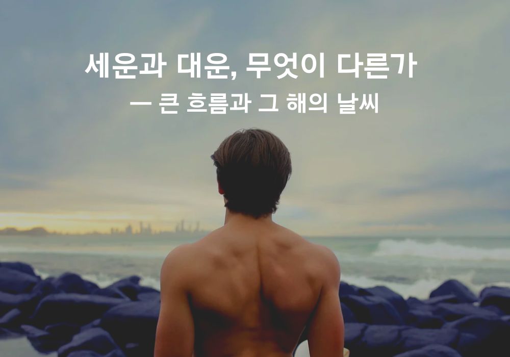 사주 세운 대운 차이를 상징하는 이미지