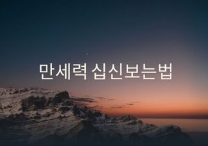 만세력 십신 보는 법과 가상 사주 상세표의 정재 비견 설명